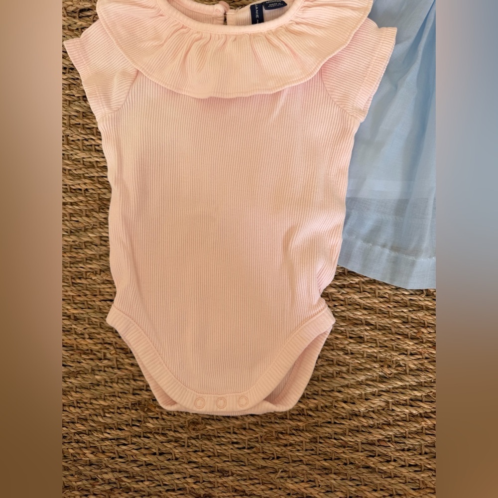 š Baby Bundle ā Janie and Jack Onesies + Blue Smocked Dress | 3ā6 Months - Picture 14 of 14